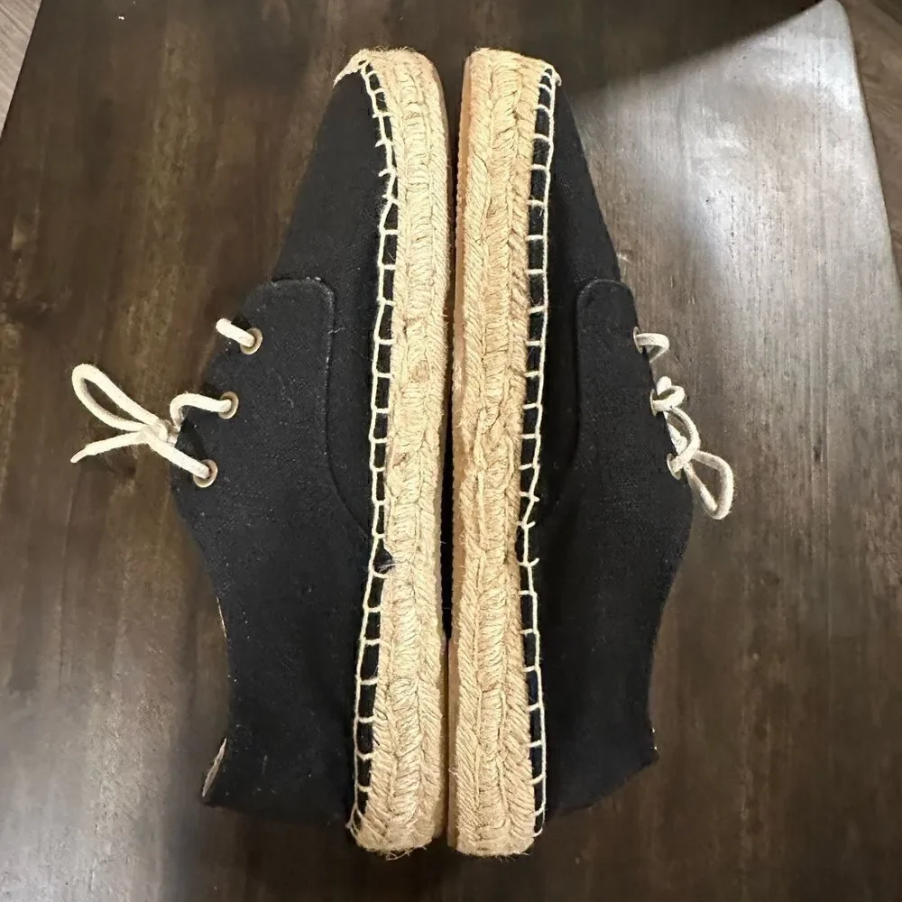 Soludos derby espadrilles black size 10